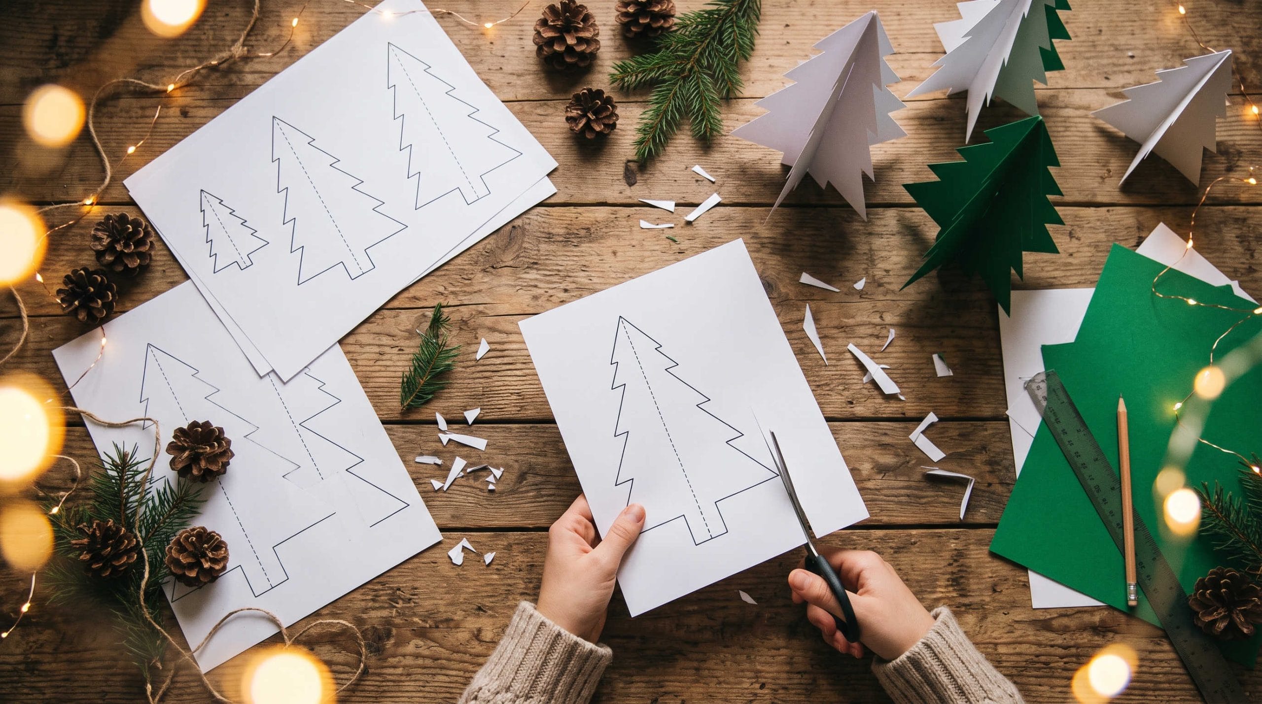 Moldes de árboles de Navidad para imprimir