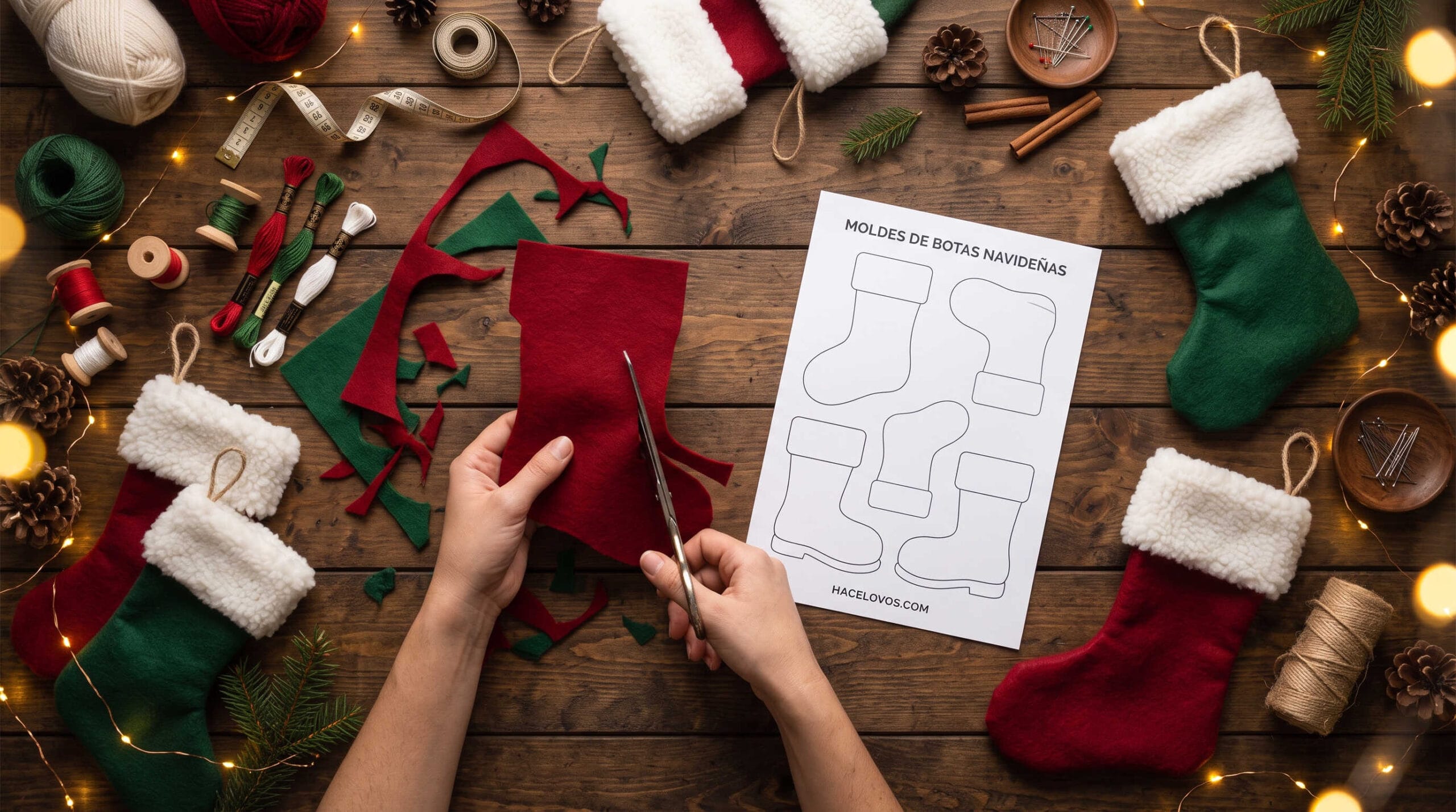 moldes de botas navideñas para imprimir
